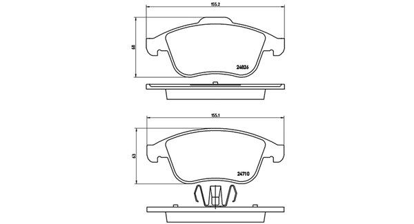 MAGNETI MARELLI Комплект тормозных колодок, дисковый тормоз 363700468047